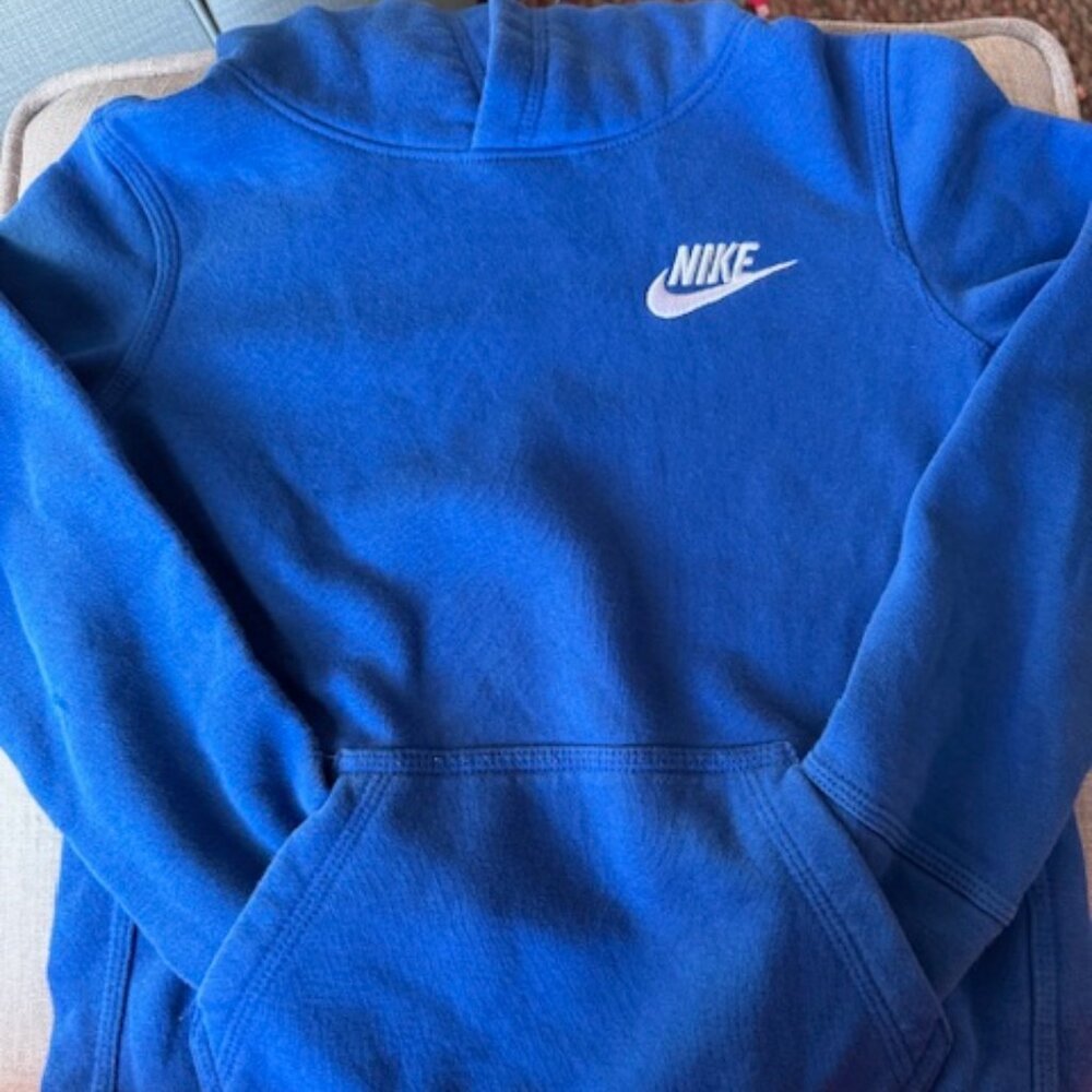 EUC Blue Boys Nike Hoodie with kangaroo pocket